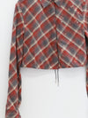 OUDE WAAG 25 Early Autumn Plaid Short Shirt OW-OW-25PF-ST01C1BU062-LHGW (BU062 Blue and Red Plaid)